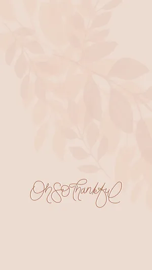 Oh So Thankful Pink Poster Wallpaper