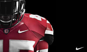 Ohio State Football Official Uniform Graphic Design Wallpaper