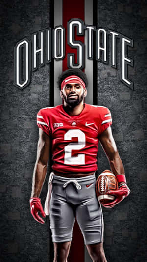 Ohio State Football Player Portrait Wallpaper