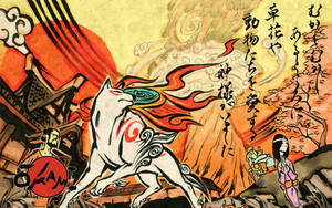 Okami Japanese Art Wallpaper