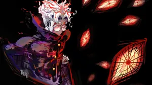 Okarun Dark Eyes Power Wallpaper