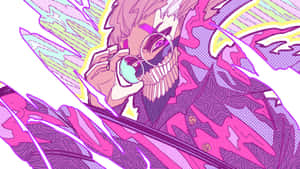 Okarun Dynamic Action Pose Wallpaper