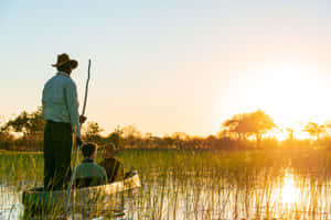 Okavango Delta Boat Tourism Wallpaper