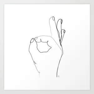 Okay Hand Sign Drawing Wallpaper