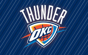 Oklahoma City Thunder Slanted Lines Wallpaper