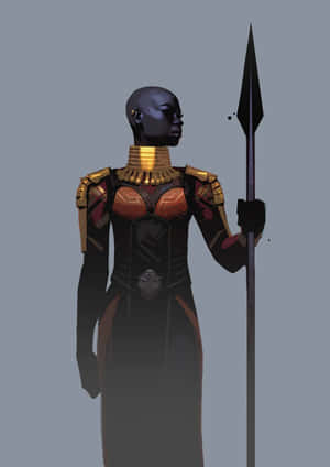 Okoye - The Fearless Warrior Of Wakanda Wallpaper