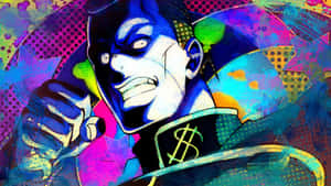 Okuyasu Nijimura From Jojo's Bizarre Adventure In A Striking Pose Wallpaper
