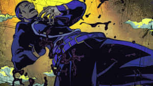 Okuyasu Nijimura Striking A Powerful Pose Wallpaper