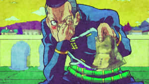 Okuyasu Nijimura Striking An Iconic Pose In High-quality 1920x1080 Wallpaper Wallpaper