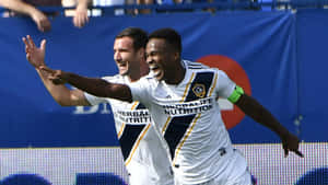 Ola Kamara Celebrate Goal La Galaxy Vs. Seattle Sounders Wallpaper