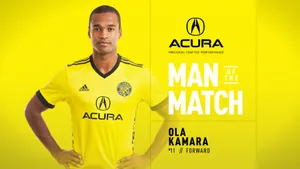 Ola Kamara Columbus Crew Sc Jersey Poster Wallpaper