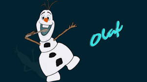 Olaf Minimalist Digital Art Wallpaper