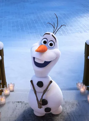Olaf, The Cuddly Snowman Wallpaper