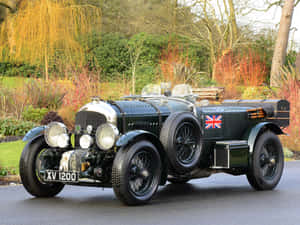 Old Bentley Union Flag Wallpaper