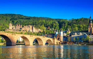 Old Bridge With Heidelberg Castle View Wallpaper