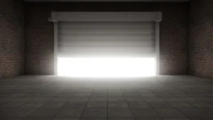 Old Empty Garage Door Parking Wallpaper