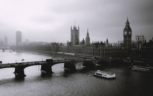 Old London Monochrome Wallpaper