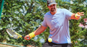 Old Patrick Rafter Playing Tennis Wallpaper