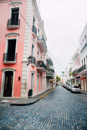 Old San Juan Street Puerto Rico Aesthetic Wallpaper