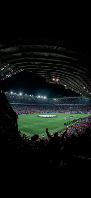 Old Trafford Night Match View Wallpaper