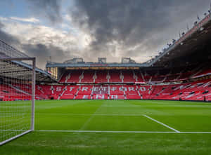 Old Trafford Stadium Goal View Wallpaper