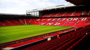 Old Trafford Stadium Interior View Wallpaper