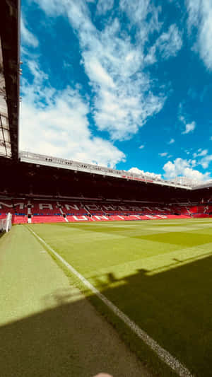 Old Trafford Stadium Sunny Day Wallpaper