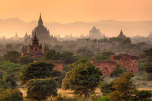 Oldest Pagodas From Burma Wallpaper