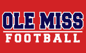 Ole Miss Football Logo Red Wallpaper