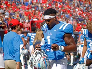 Ole Miss_ Football_ Player_ Number1 Wallpaper