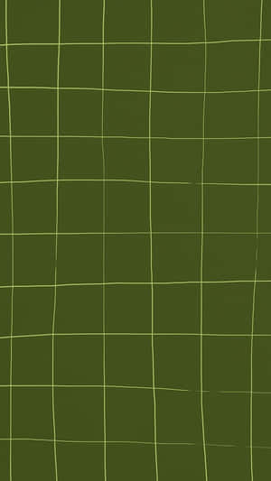 Olive Green Grid Texture Wallpaper