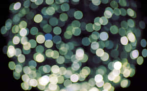 Olive Greenaesthetic Desktop Light Orbs Wallpaper