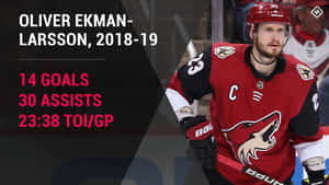 Oliver Ekman-larsson Showcasing His Performance On Ice Wallpaper