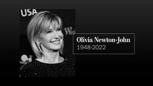 Olivia Newton John Black Memorial Poster Wallpaper