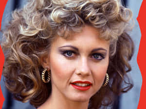 Olivia Newton John With Red Lipstick Wallpaper