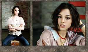 Olivia Thirlby Posing Outdoors In A Casual Outfit Wallpaper