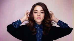 Olivia Thirlby Striking A Pose In A Photoshoot Wallpaper