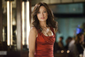 Olivia Wilde In Red Dress Wallpaper