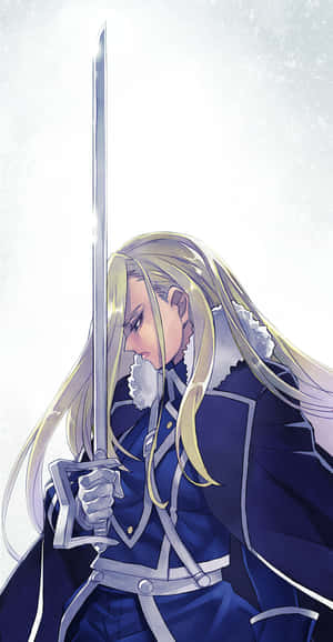 Olivier Mira Armstrong In A Snowy Landscape. Wallpaper