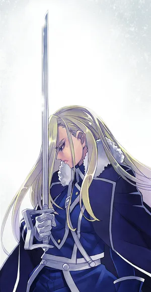 Olivier Mira Armstrong In A Snowy Landscape. Wallpaper