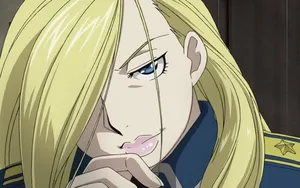 Olivier Mira Armstrong In Battle Stance Wallpaper