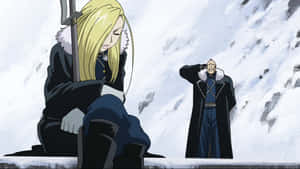 Olivier Mira Armstrong In Fullmetal Alchemist: Brotherhood Wallpaper