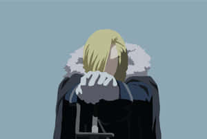 Olivier Mira Armstrong Posing Confidently In A Snowy Landscape Wallpaper