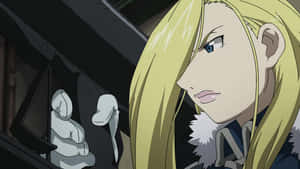 Olivier Mira Armstrong Posing With Her Sword In The Snow Wallpaper