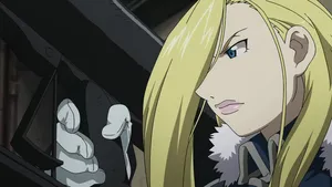 Olivier Mira Armstrong Posing With Her Sword In The Snow Wallpaper