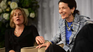 Olympia Snowe Laughing During Interview Wallpaper