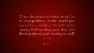 Olympia Snowe On Public Service Wallpaper