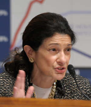 Olympia Snowe Presenting Data Wallpaper