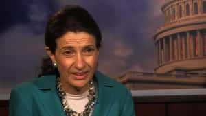 Olympia Snowe Talking In Interview Wallpaper