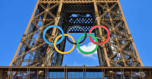 Olympic_ Rings_ Eiffel_ Tower_ Paris_2024 Wallpaper